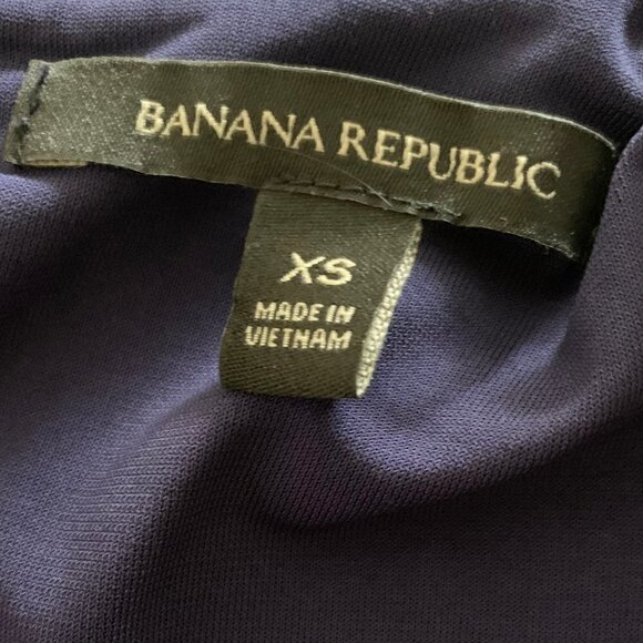 Banana Republic Pleated Hem Blue Tank Blouse XS - Picture 4 of 5